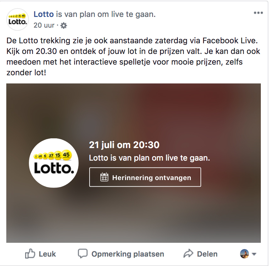 facebook live lotto